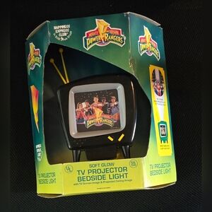 vintage Mighty Morphin Power Rangers Soft Glow TV Projector Bedside Light